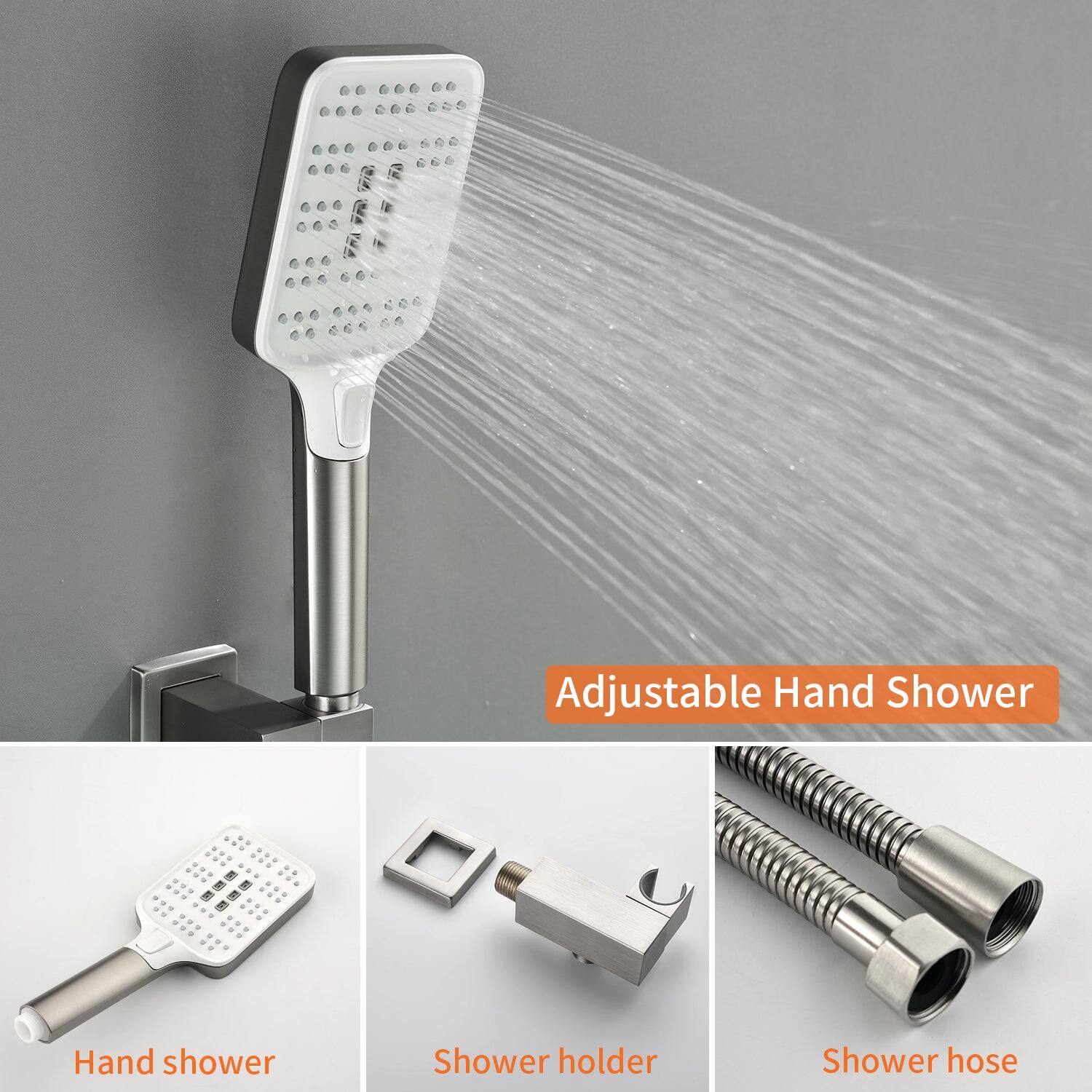 Adjustable Hand Shower

Hand shower

Shower holder

Shower hose