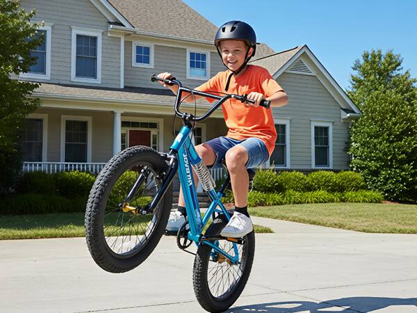 Alt View 2. JOYSTAR - JOYSTAR Rowlamd 20" Kids Bike for Boys Girls Ages 7-12, BMX Style Children's Bicycle with Kickstand, Blue - Blue.