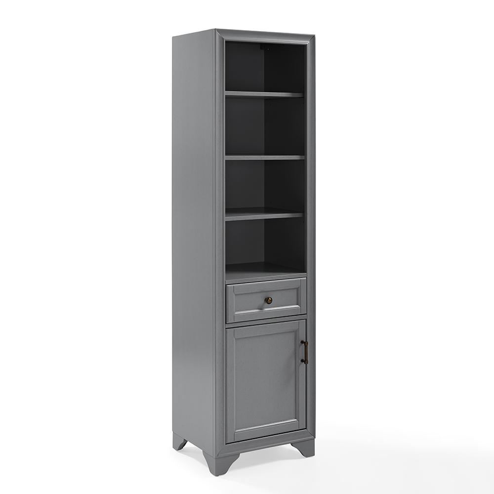 Alt View 3. Crosley Furniture - Tara Linen Storage Cabinet - Gray.