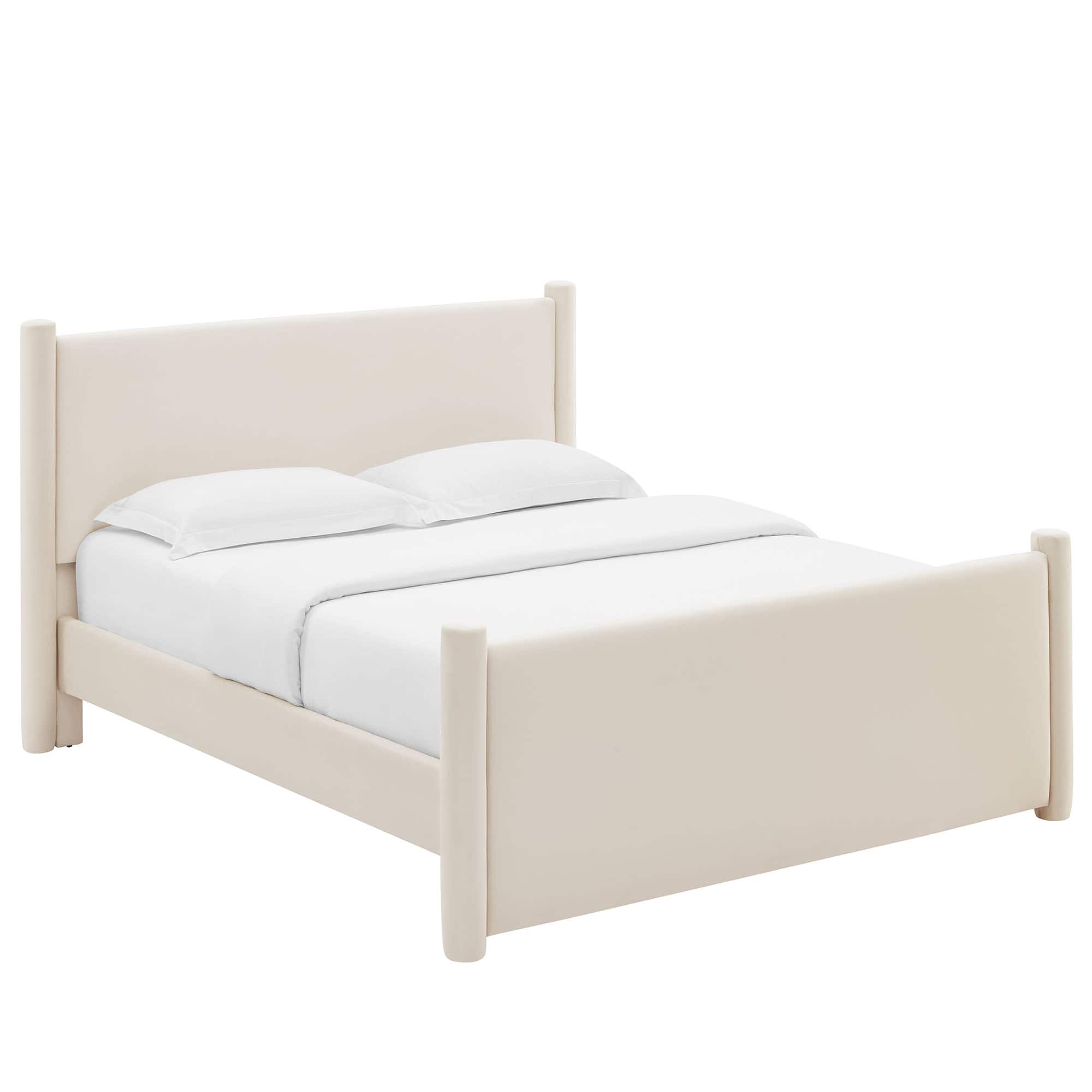 Modway - Rael Performance Velvet King Platform Bed - Ivory