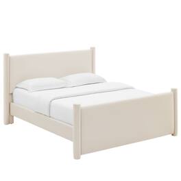 Modway - Rael Performance Velvet King Platform Bed - Ivory