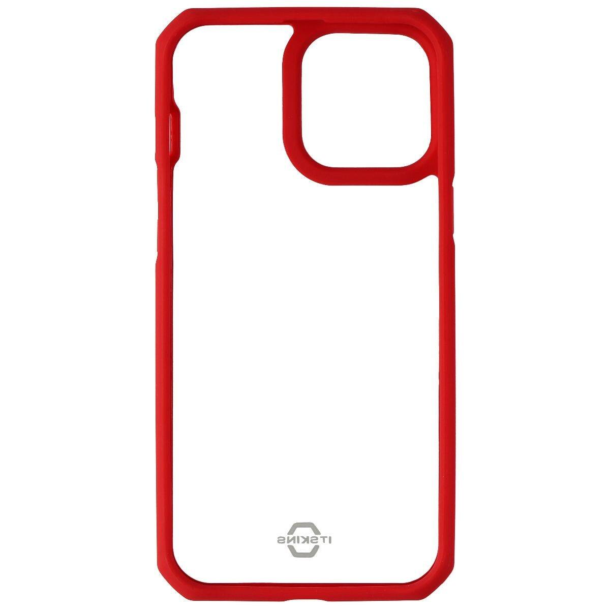 Alt View 1. Itskins - Hybrid Solid Protective Case for iPhone 13 Pro Max - Red and Transparent.