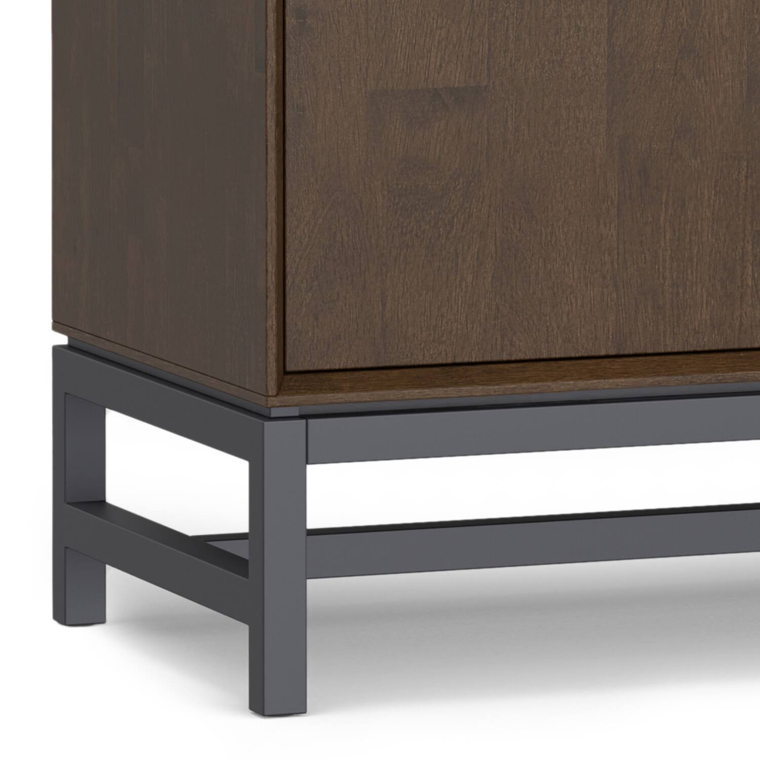 Alt View 8. Simpli Home - Simpli Home Banting 72 inch Wide Solid Wood 4 Door Sideboard Buffet in Walnut Brown - Walnut Brown.
