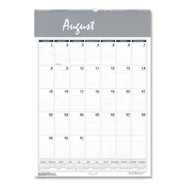 House of Doolittle - Academic Year Bar Harbor Wirebound Monthly Wall Calendar, 15.5 x 22, White/Blue Sheets, 12-Month(Aug-July):2025-2026