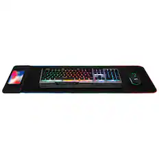 Front. iLive - iLive Extra Large Gaming Mouse Pad with Wireless Charger, IAMQ212B - Black.