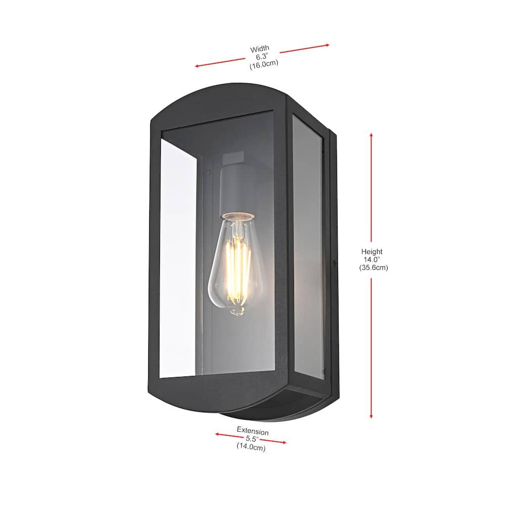 Elegant Lighting - Miles 6 Inch Outdoor Wall Sconce In - Black price history on PriceWatchPro