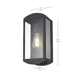 Elegant Lighting - Miles 6 Inch Outdoor Wall Sconce In - Black