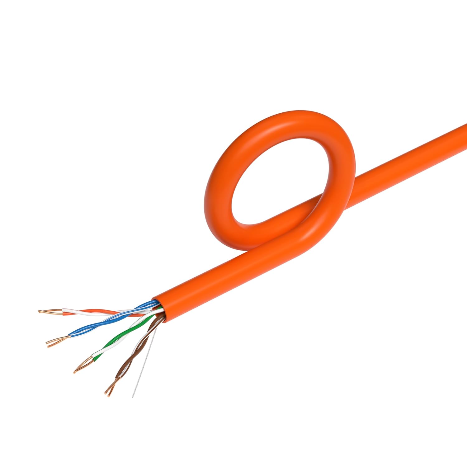 Back. Cables Direct Online - 1000ft Cat5e Solid 24AWG Cable UTP Cat5 Bulk Pull Box Network Copper Clad Aluminum LAN Wire, Unshielded, Orange.