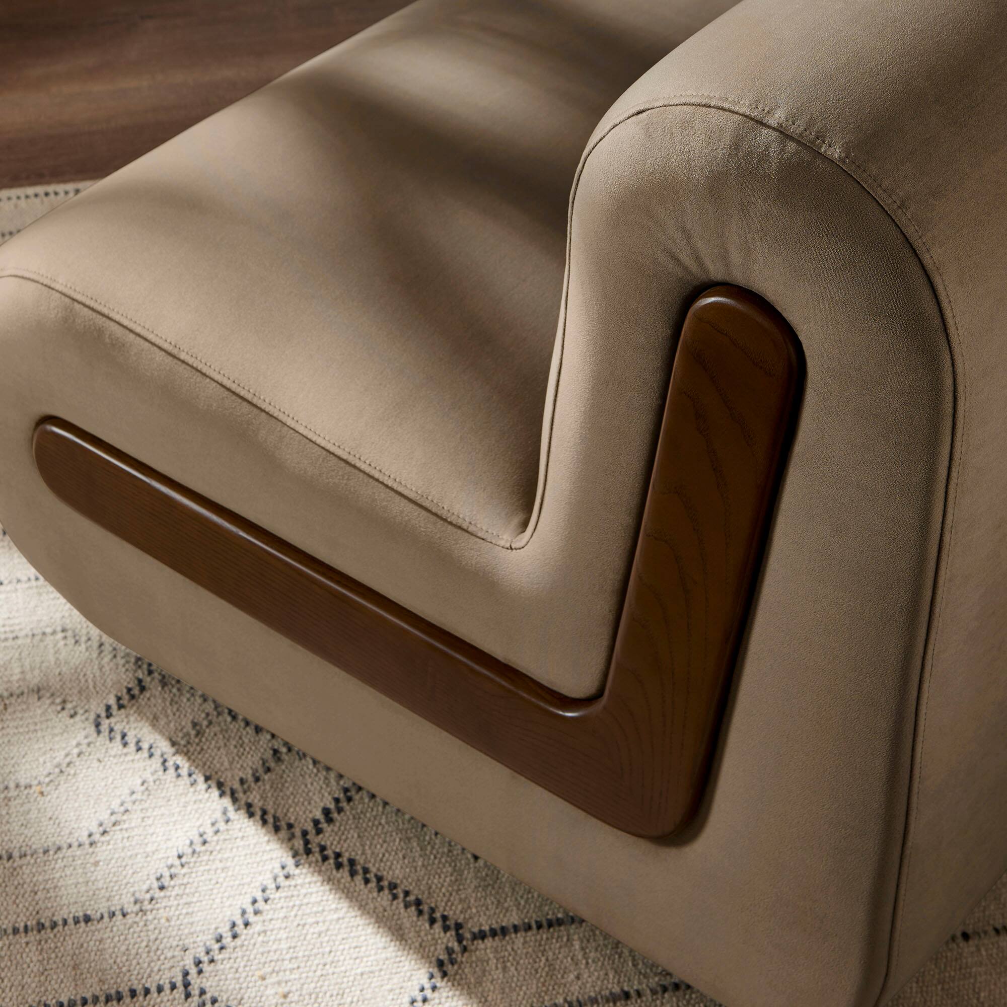 Alt View 1. Modway - Denby Performance Velvet Accent Chair by Modway - Taupe.