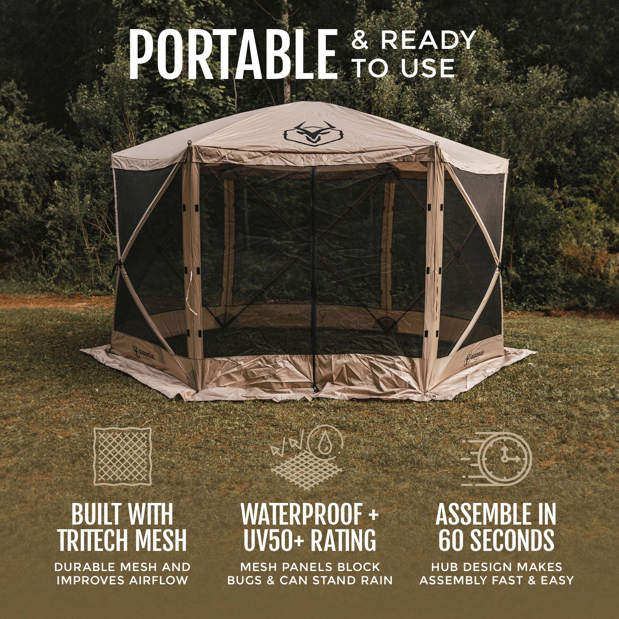 PORTABLE & READY TO USE

BUILT WITH TRITECH MESH
DURABLE MESH AND IMPROVES AIRFLOW

WATERPROOF + UV50+ RATING
MESH PANELS BLOCK BUGS & CAN STAND RAIN

ASSEMBLE IN 60 SECONDS
HUB DESIGN MAKES ASSEMBLY FAST & EASY
