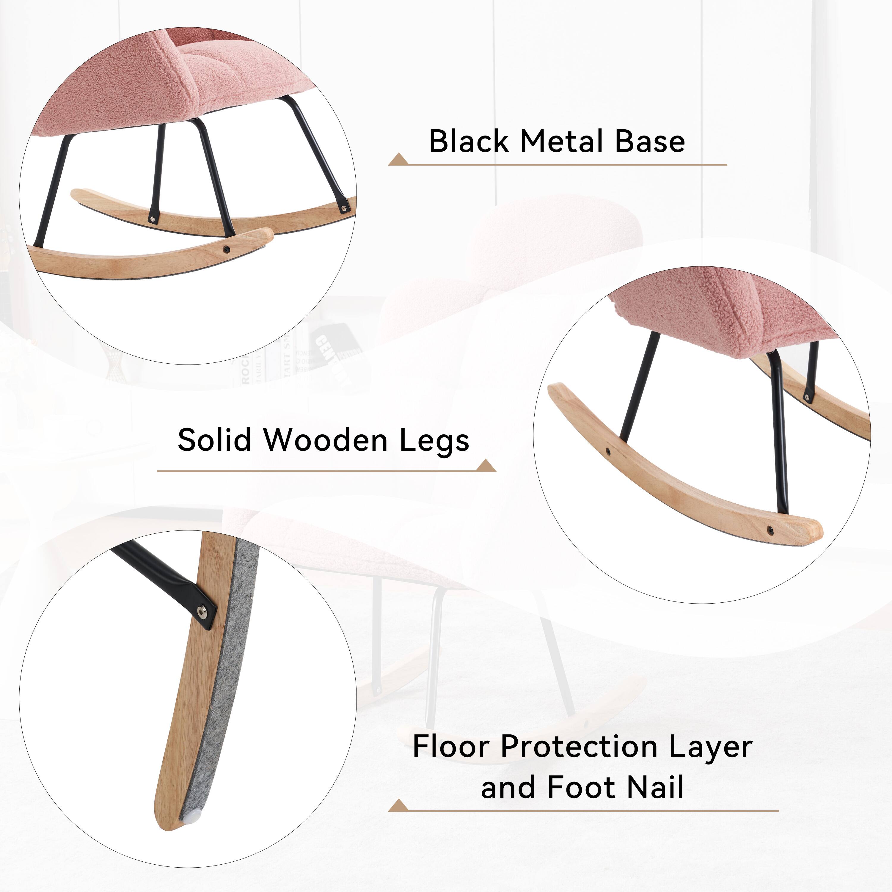 Black Metal Base  
Solid Wooden Legs  
Floor Protection Layer and Foot Nail
