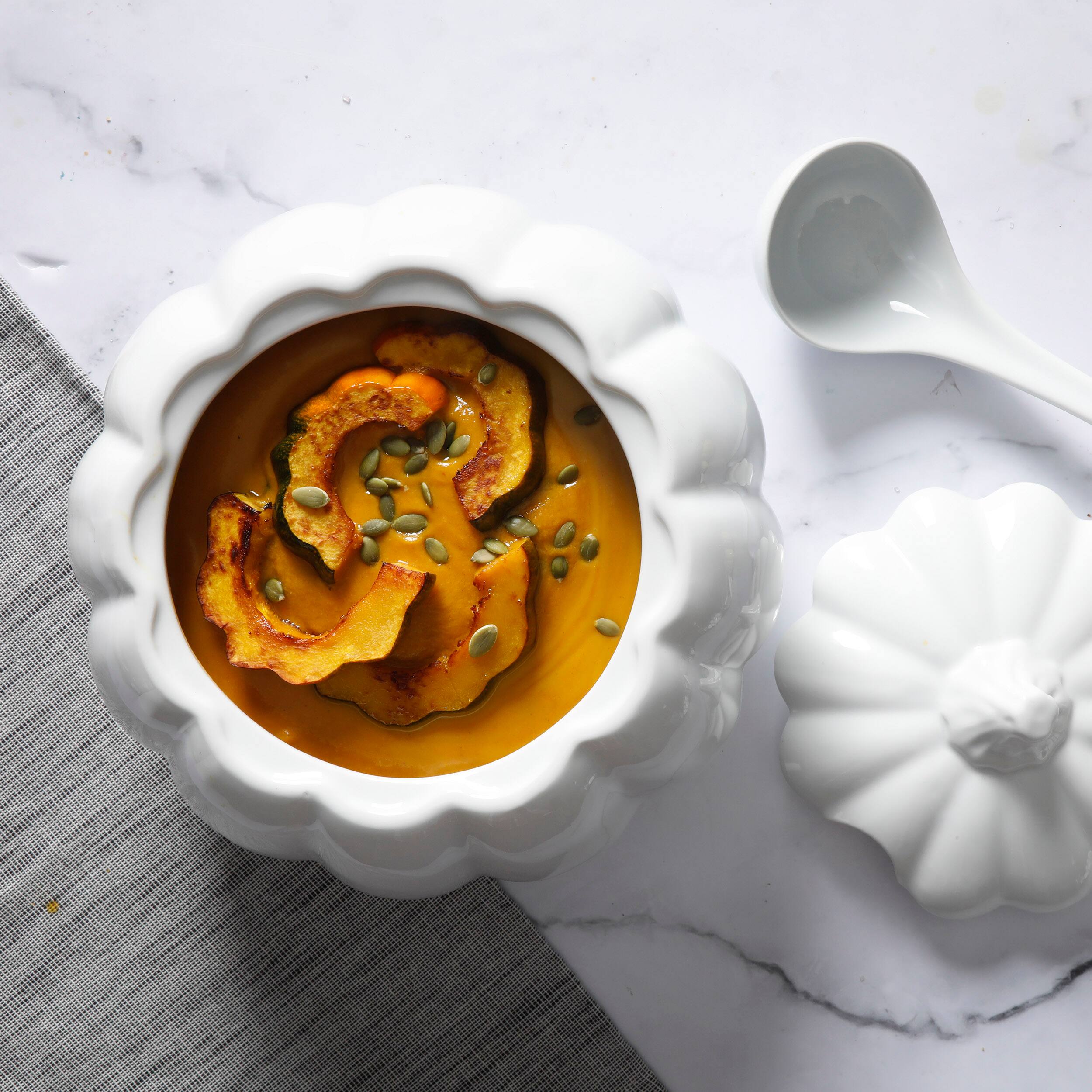 Alt View 6. Martha Stewart - Martha Stewart 8.2qt 3-Piece Fine Ceramic Tureen Set in White - White.