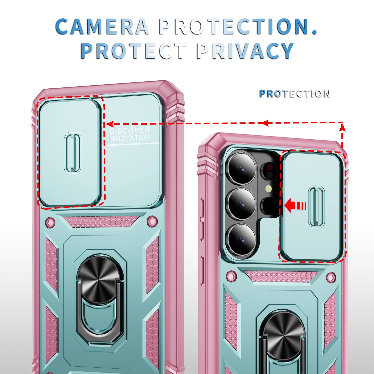 Dteck Rugged Case For Samsung Galaxy S25 Ultra with Slide Camera ...