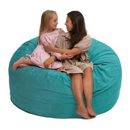 Ultimate Sack - 5ft Bean Bag Chair, Oversized Indoor Comfy Lounger, Suede - Teal
