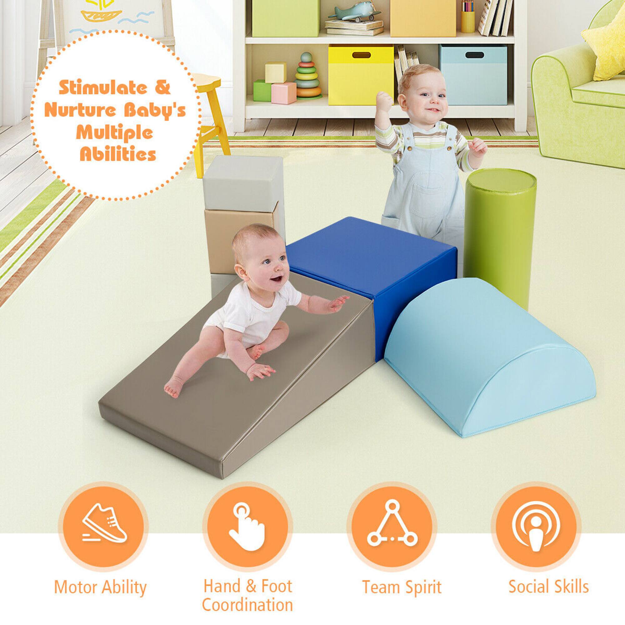 Stimulate & Nurture Baby's Multiple Abilities

- Motor Ability
- Hand & Foot Coordination
- Team Spirit
- Social Skills