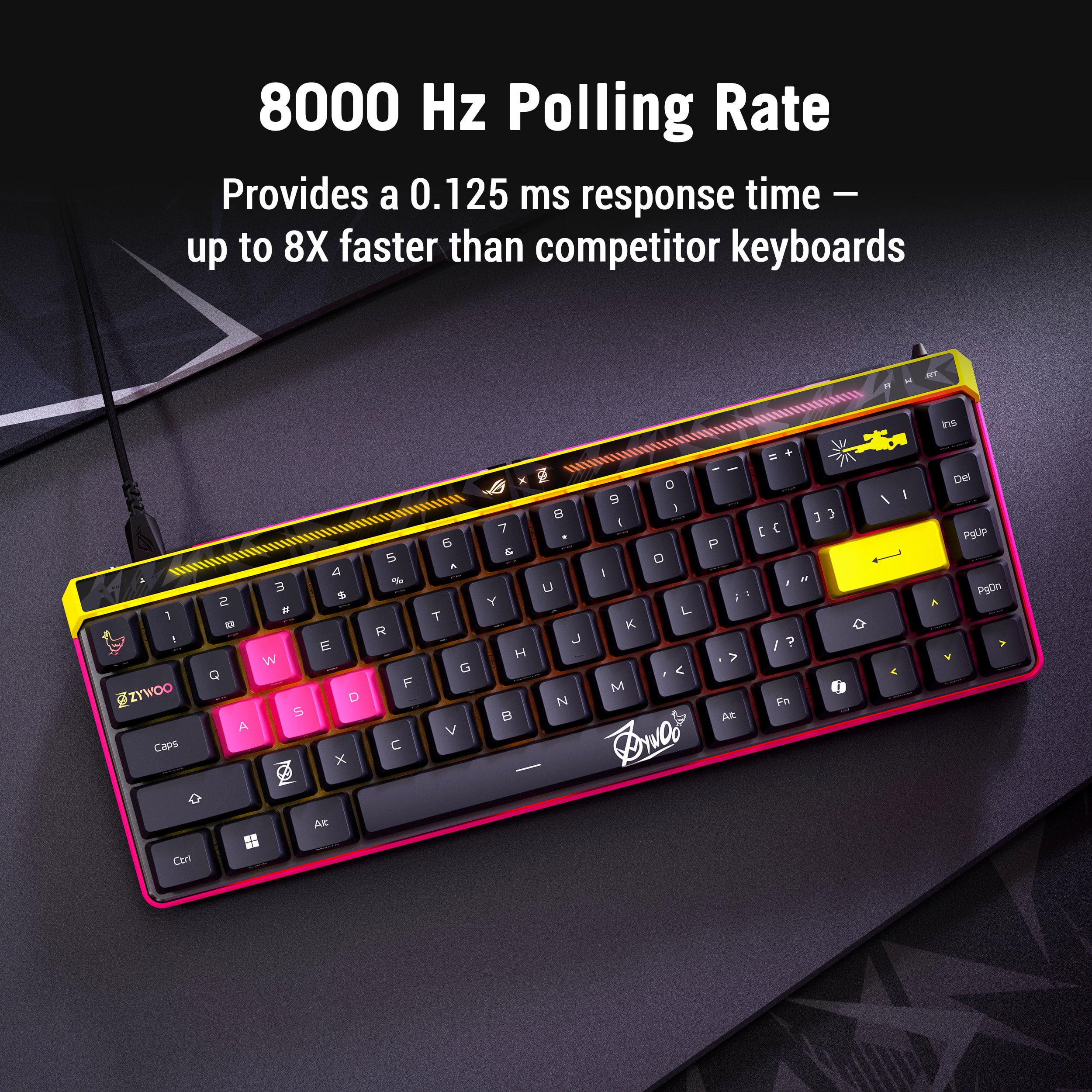 ASUS ROG Falchion Ace 65% Wired Gaming Keyboard with ROG HFX