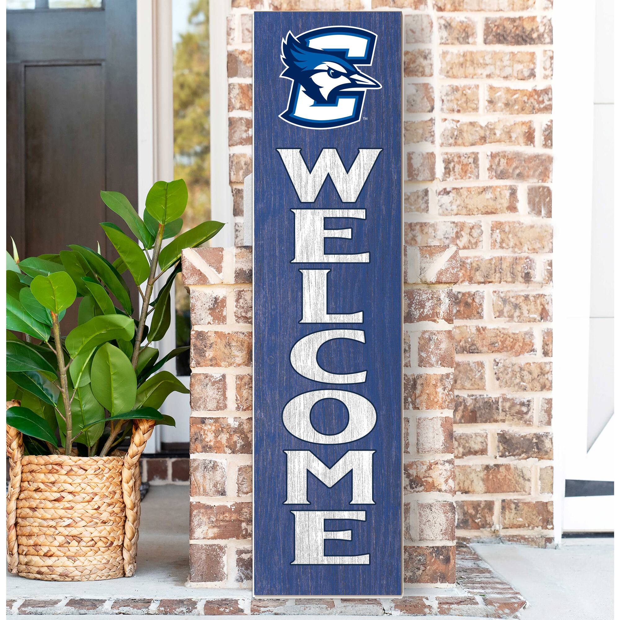 Alt View 1. Jardine - Creighton Bluejays 12'' x 48'' Welcome Outdoor Leaner - Blue.