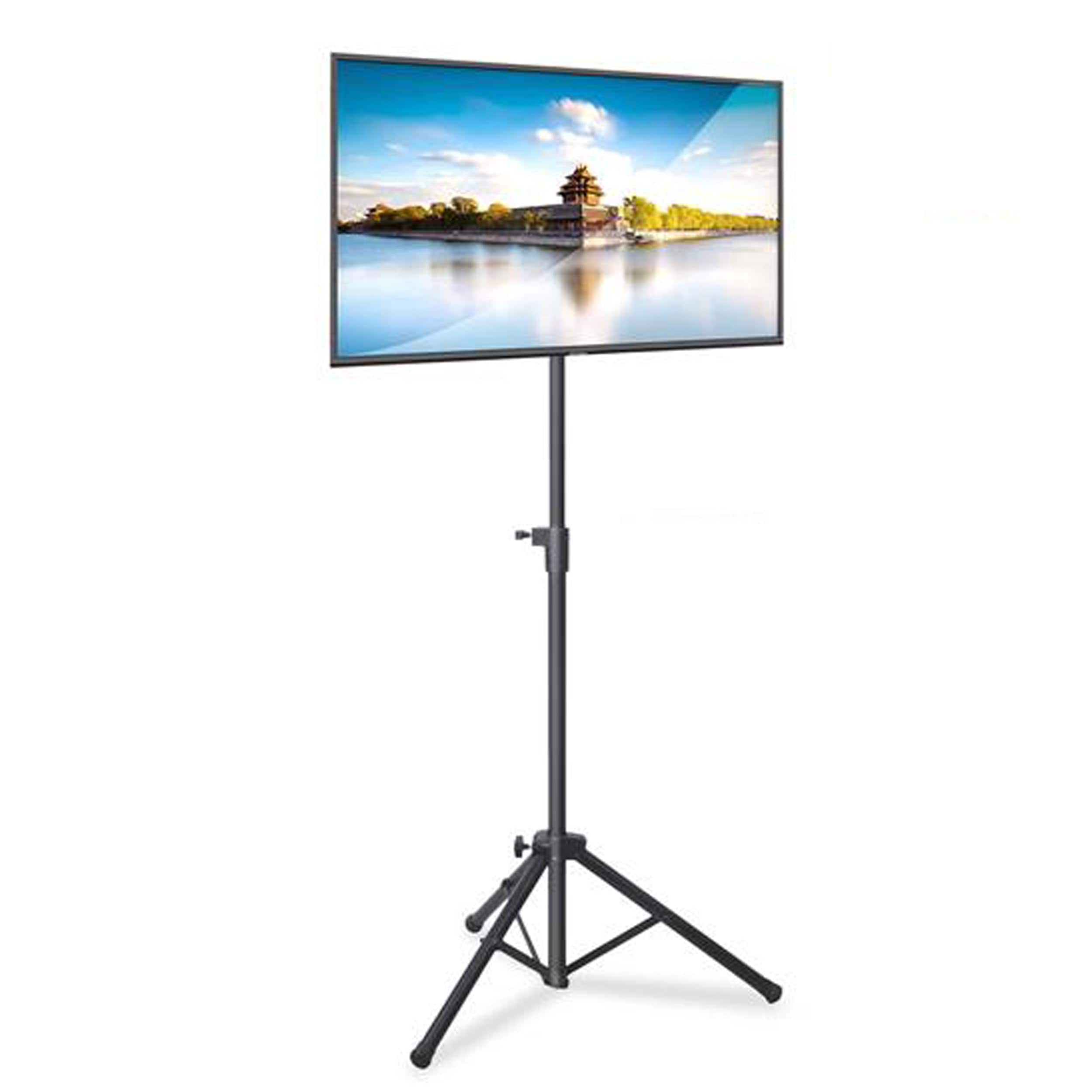 Pyle - Premium LCD Flat Panel TV Tripod Stand, Portable & Foldable TV Mount for LCD/LED Flat Screen TVs up to 32" - Assorted Colors