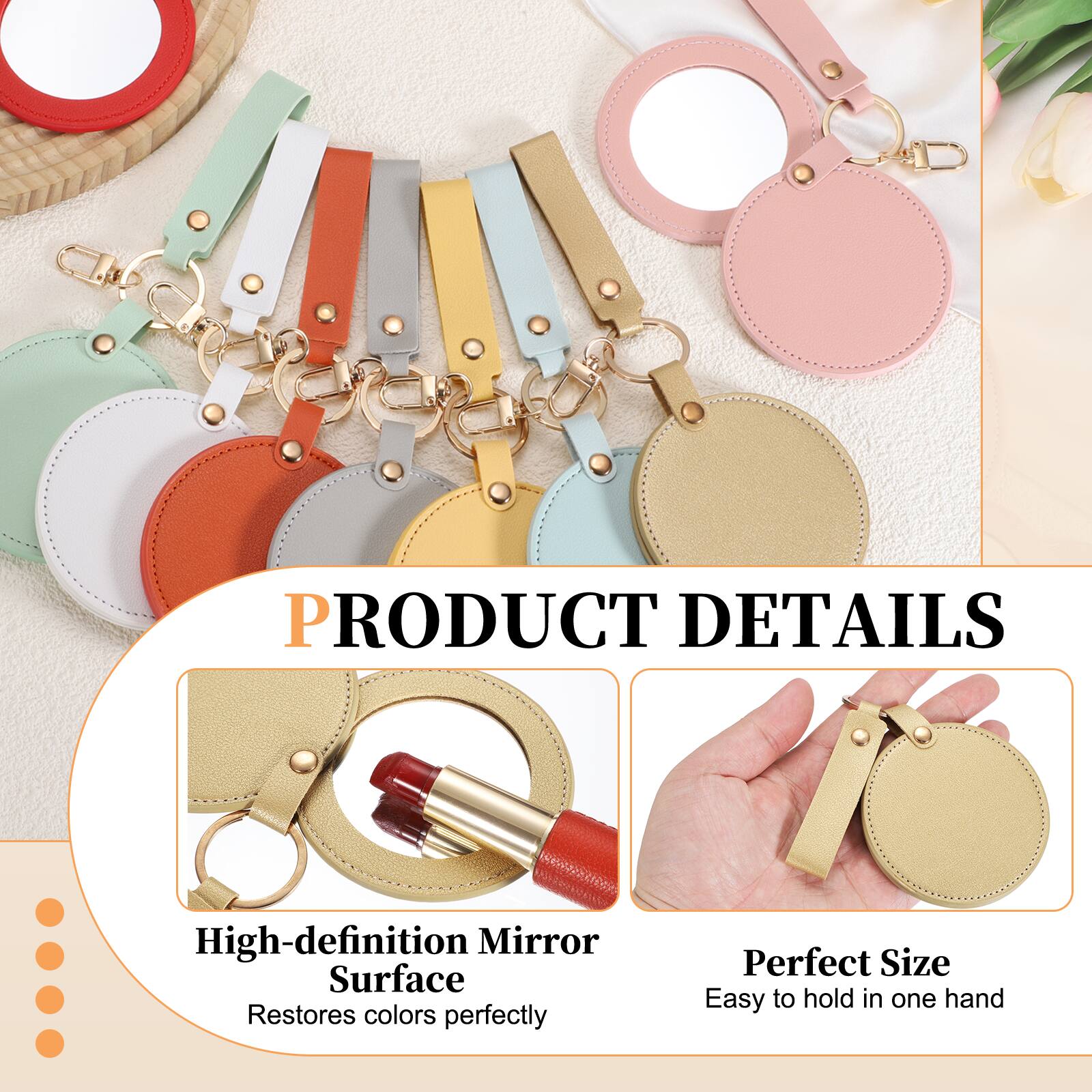 PRODUCT DETAILS

- High-definition Mirror Surface
  - Restores colors perfectly

- Perfect Size
  - Easy to hold in one hand