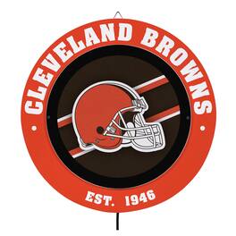 Evergreen Enterprises - Cleveland Browns 15" LED Round Metal Lit Wall Sign - Multicolor
