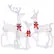 Front. Best Choice Products - Best Choice Products 3-Piece Lighted Christmas Deer Set Outdoor Yard Decoration w/ 360 LED Lights, Stakes - Iridescent - Iridescent.