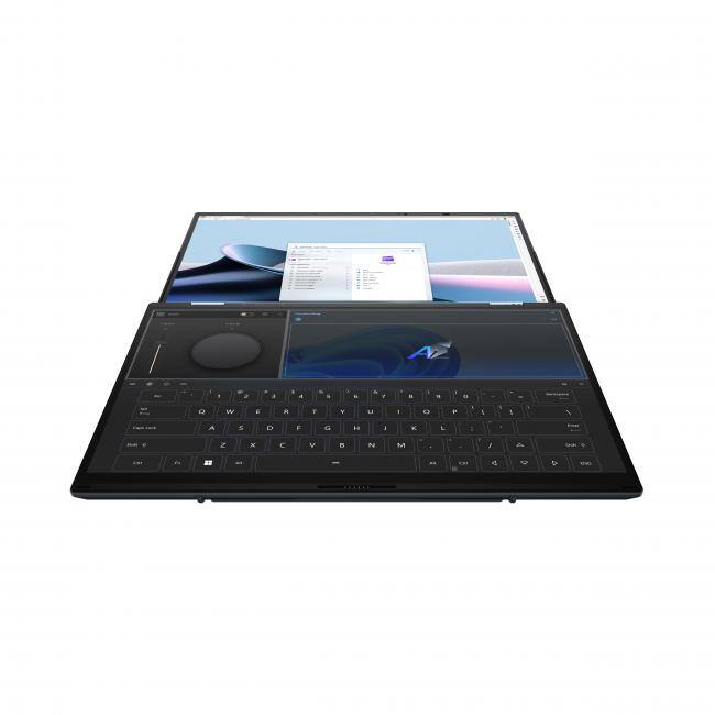 Alt View 6. ASUS - ASUS Zenbook DUO Dual 14" OLED WUXGA Touchscreen Detachable 2-in-1 Notebook Intel Core Ultra 9 285H 32GB RAM 1TB SSD - Inkwell Gray.