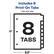 Includes 8 Print-On Tabs
1 Set of 8 Tabs
11" x 8.5"