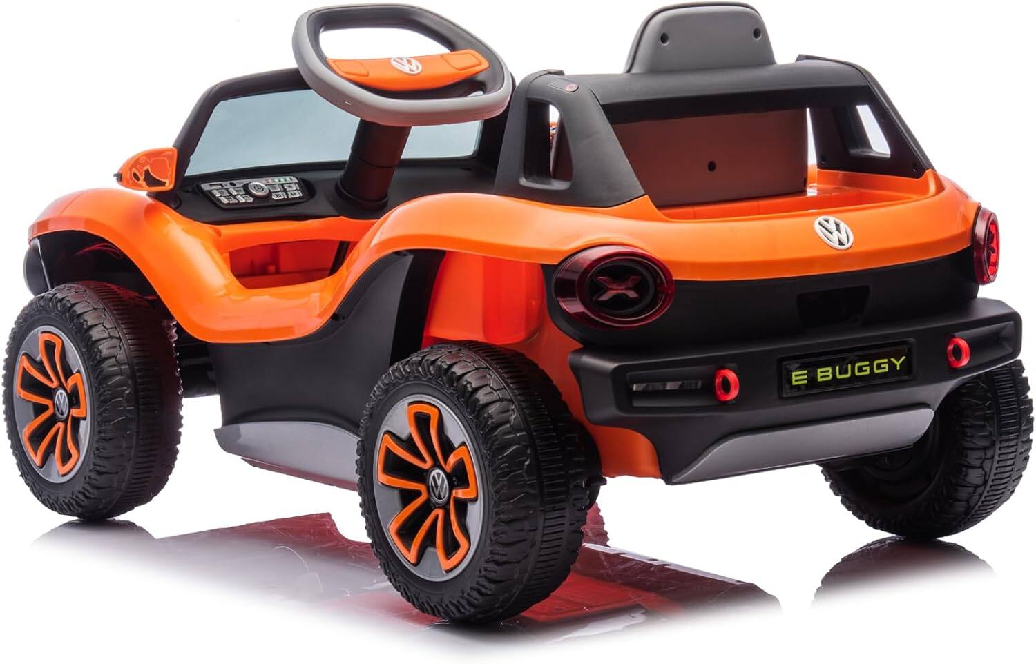 Alt View 2. Homhougo - Kids Electric Vehicle Licensed Volkswagen | 12V Ride-On Toy with Remote Control | LED Lights, MP3, and Bluetooth | for - Orange.