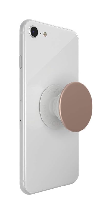 Angle. PopSockets - PopSocket Aluminum Swappable PopGrip Rose Gold - Rose Gold.
