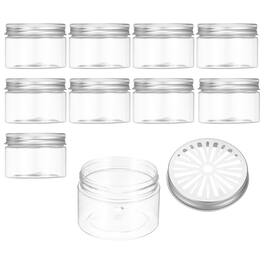 Unique Bargains - Premium Empty Scent Beads Container, Refillable Spice Tin Hollow Lid, 10pcs 4.1oz - For Aromatherapy, Scent, Storage - Clear
