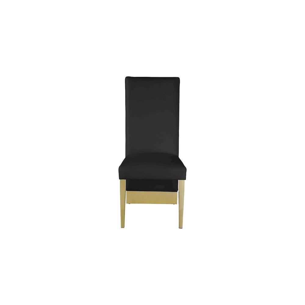 Alt View 3. Meridian Furniture - Porsha Black Vegan Leather Dining Chair, Set of 2 - Black.