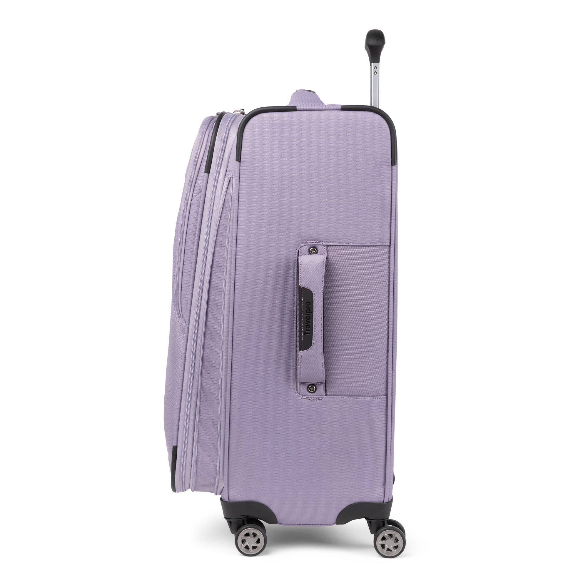 Alt View 3. Travelpro - Walkabout 6 Softside Expandable 25" Medium Checked Spinner Luggage - Metallic Violet.