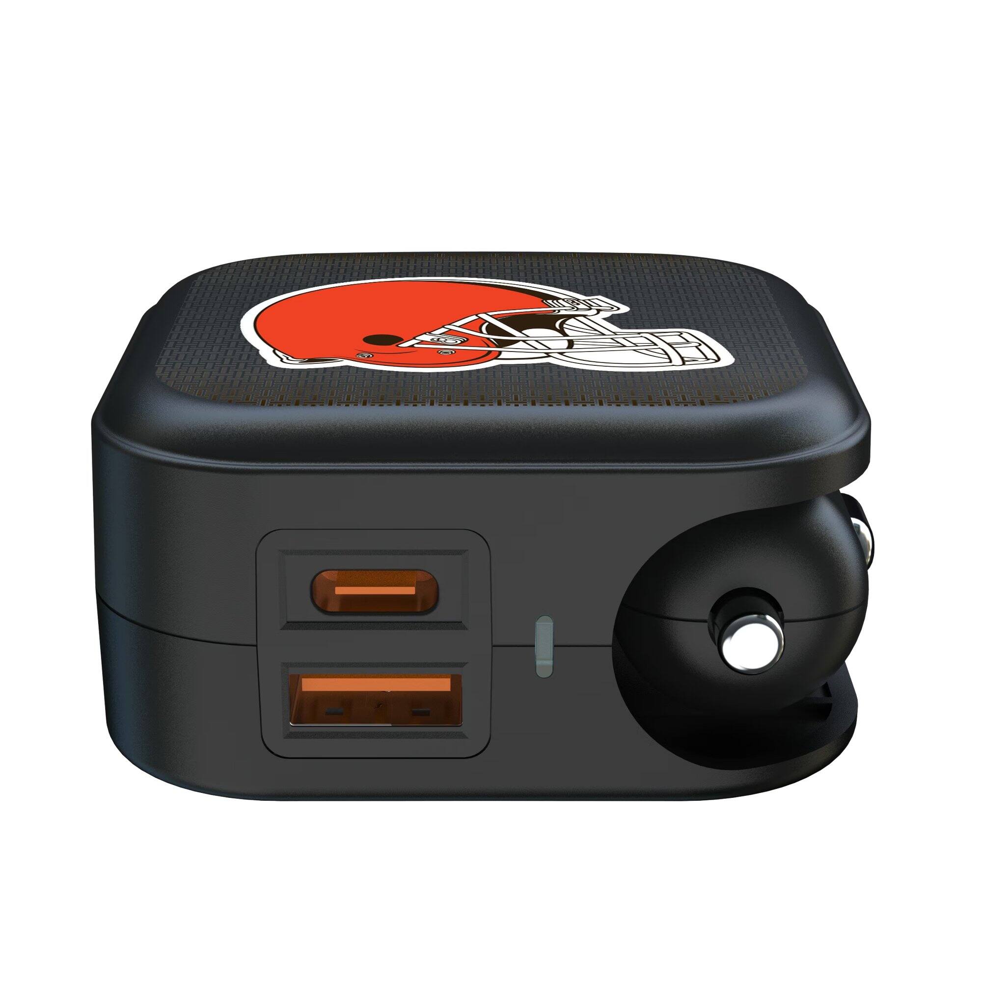 Alt View 1. Keyscaper - Cleveland Browns 2-in-1 USB A/C Charger - Black.