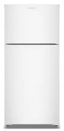 Front. Amana - 28 in. Wide 14.3 cu. ft. Top-Freezer Refrigerator With A Large Crisper Drawer - White.