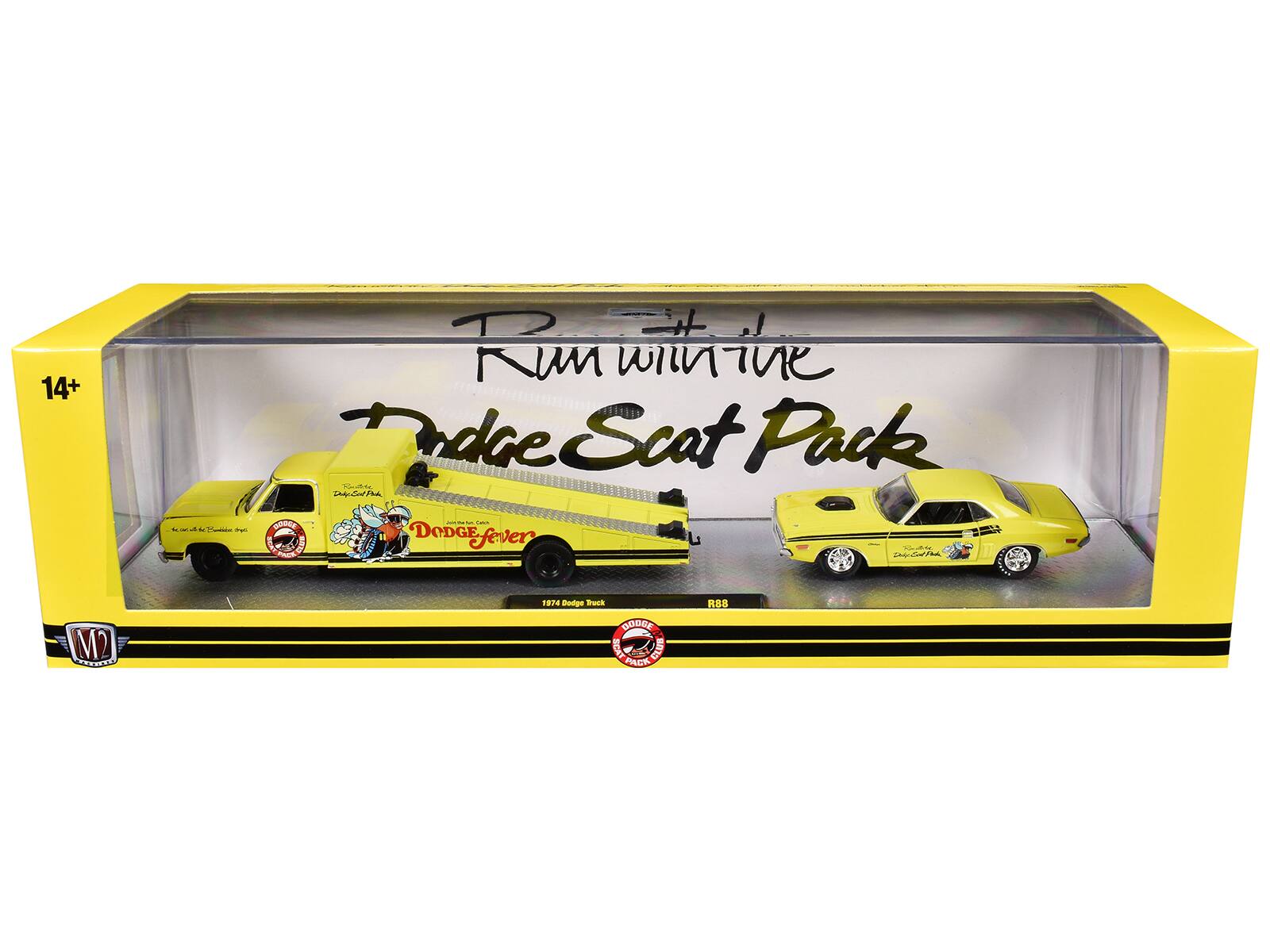 14+  
Run with the Dodge Scat Pack  
Dodge Fever  
1974 Dodge Truck  
R88  
Dodge Scat Pack  
M2