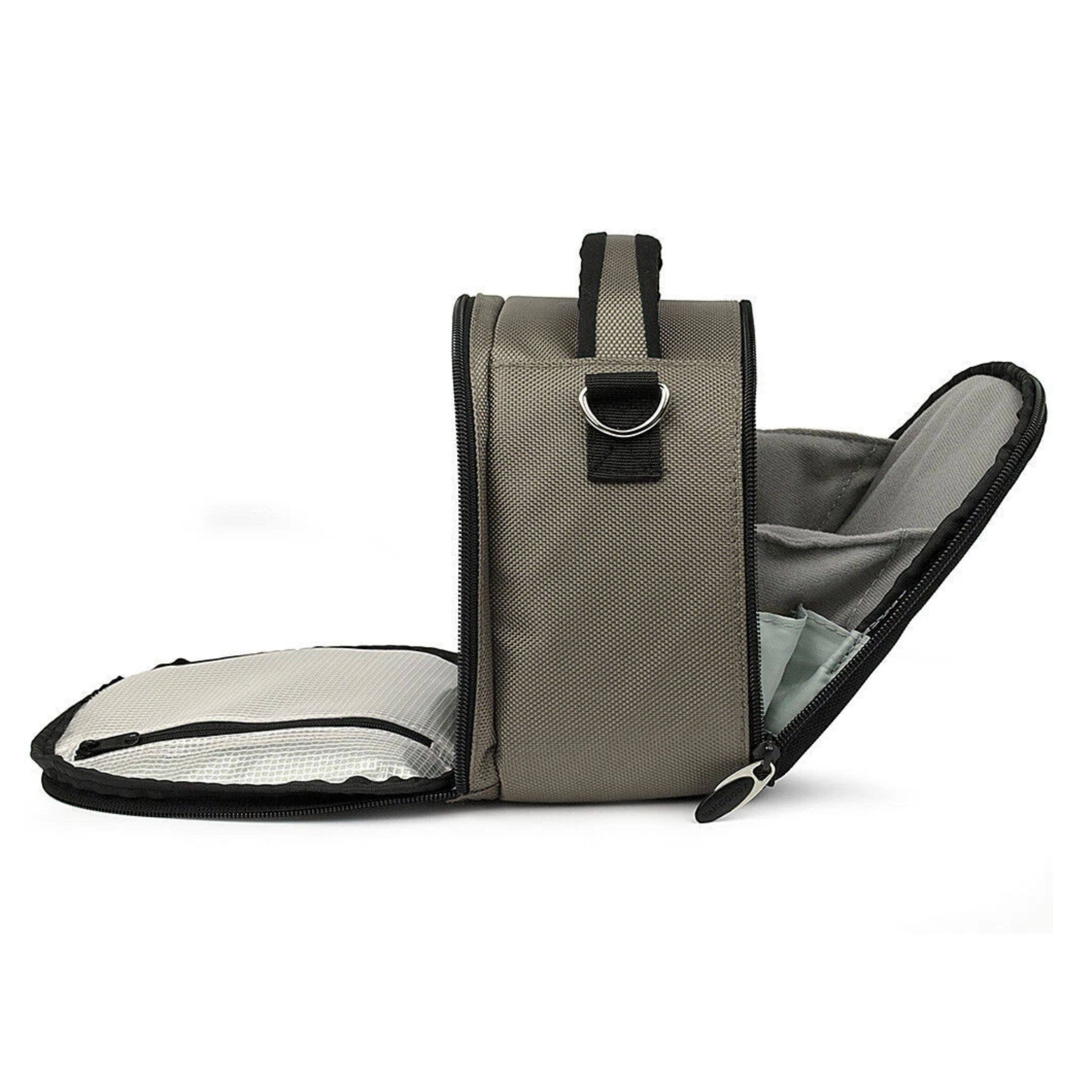 Back. Kitcheniva - Small DSLR Camera Shoulder Bag Case For Canon EOS Rebel Gray - Steel Gray.