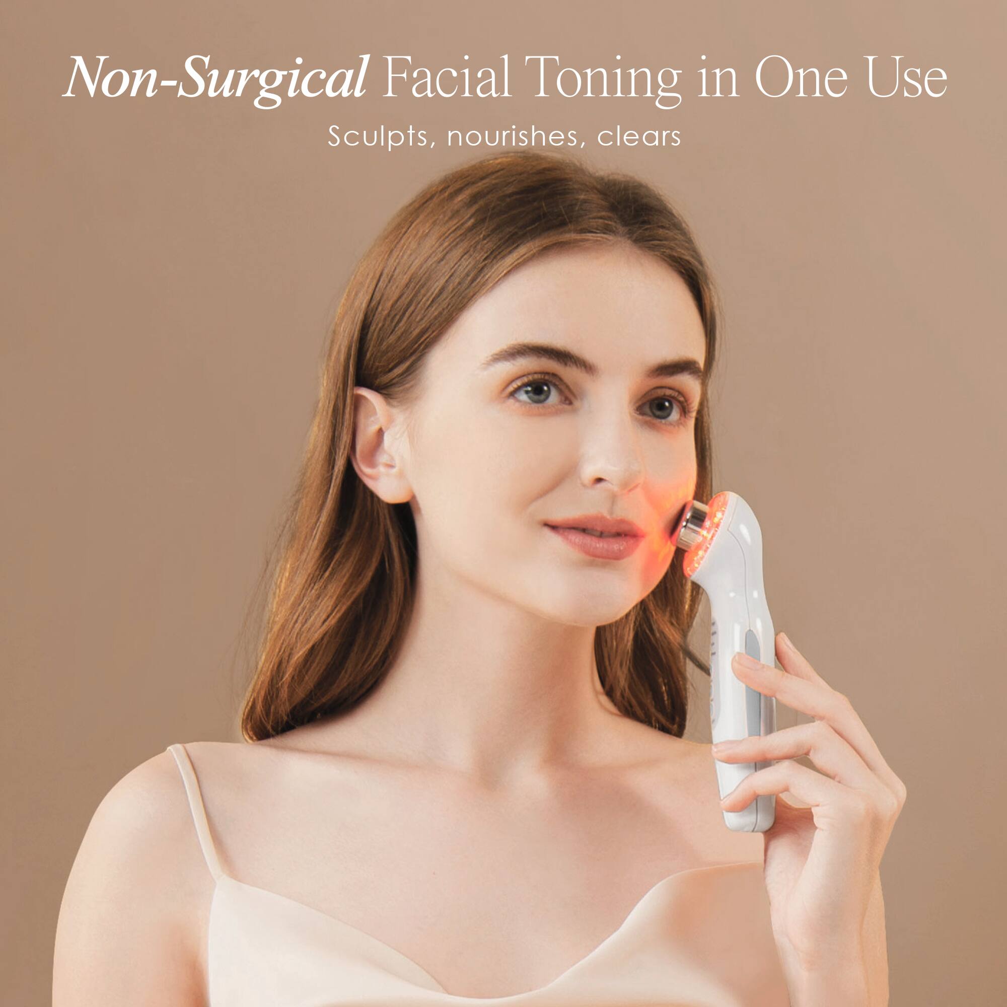 Non-Surgical Facial Toning in One Use  
Sculpts, nourishes, clears