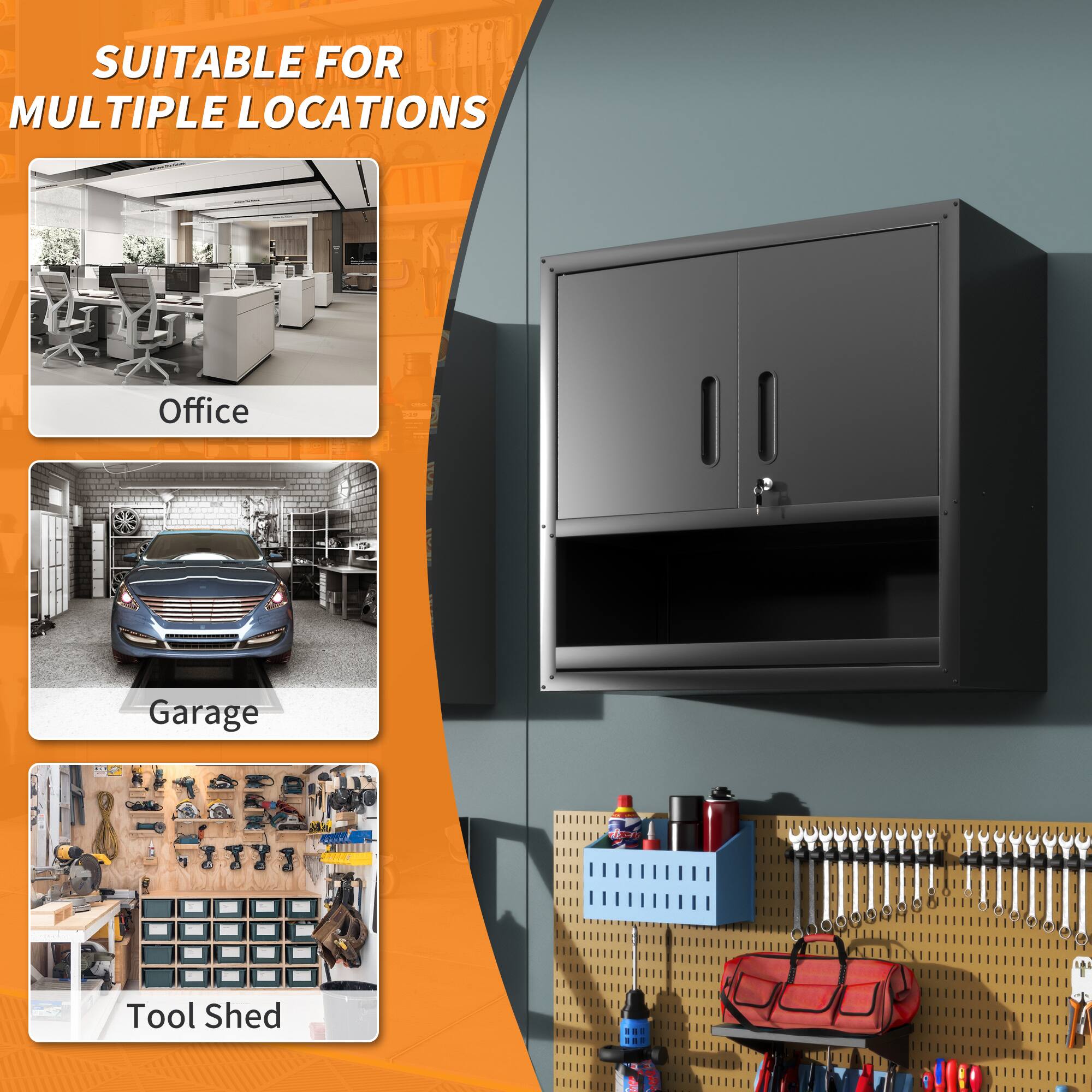 SUITABLE FOR MULTIPLE LOCATIONS

- Office
- Garage
- Tool Shed