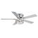 Alt View 9. Breezary - 52'' Flush Mount Ceiling Fan with Light Kit, Low Profile Indoor Crystal Fan, 5 Blades, 6-Speed DC Motor, Remote, Timer - Chrome with Silver Blades.