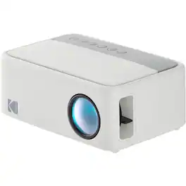 Kodak - FLIK X1 100” Mini Projector, Portable Pico Projector with Remote & 2W Speakers - White