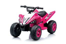 BreeBe - Kids Electric Car 12V Dual Motor Ride-On Toy for 3-6 Years with Bluetooth, LED Lights, 2 Speeds, Forward/Backward - Pink