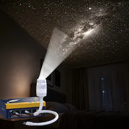 Morfone - Galaxy Star Projector LED Night Light 360° Adjustable with 3 Projection Films - White