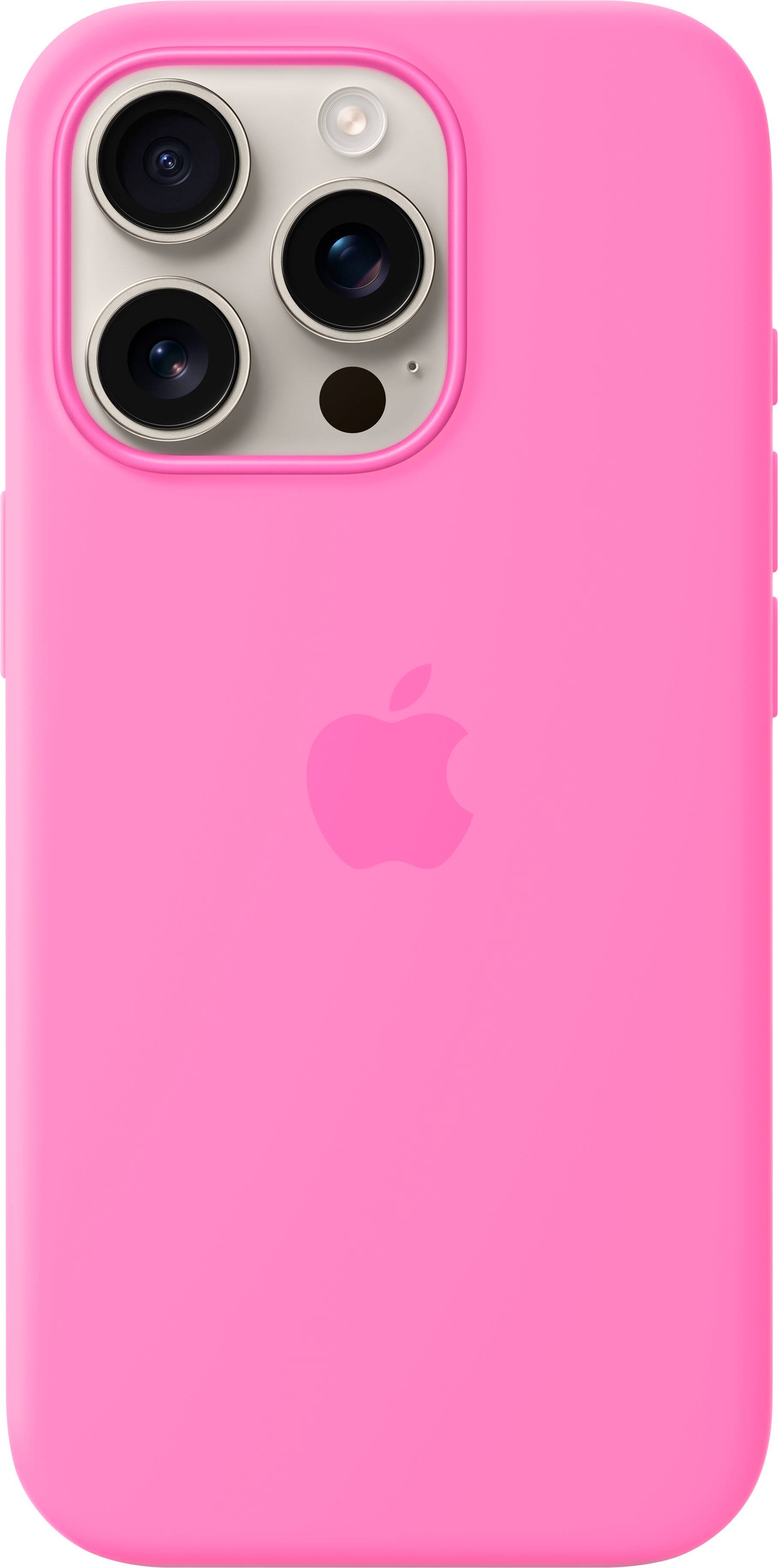 Left. Apple - iPhone 16 Pro Silicone Case with MagSafe - Peony.