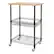 Alt View 12. TRINITY - BASICS Bamboo Top Kitchen Cart w/Basket Dark Bronze - Dark Bronze.