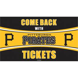 Evergreen Enterprises - Pittsburgh Pirates 28" x 16" Come Back With Tickets Indoor/Outdoor Trapper Mat - Multicolor