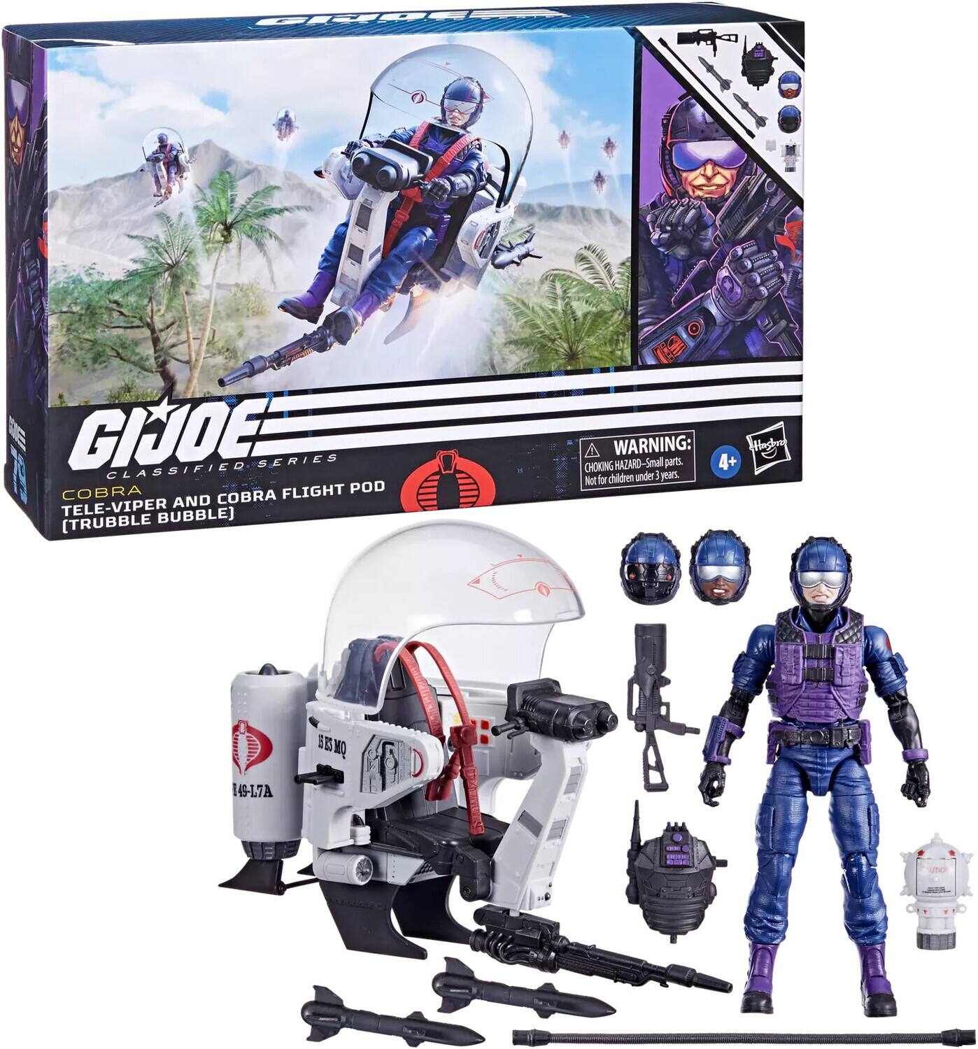 Hasbro Collectibles - G.I. Joe - Classified Series - Tele-Viper & Cobra Flight Pod (Trubble Bubble), - Collectibles