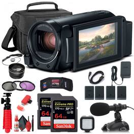 Canon - VIXIA HF R800 Camcorder (1960C002) + Pro Mic + 2 x 64GB Cards + More