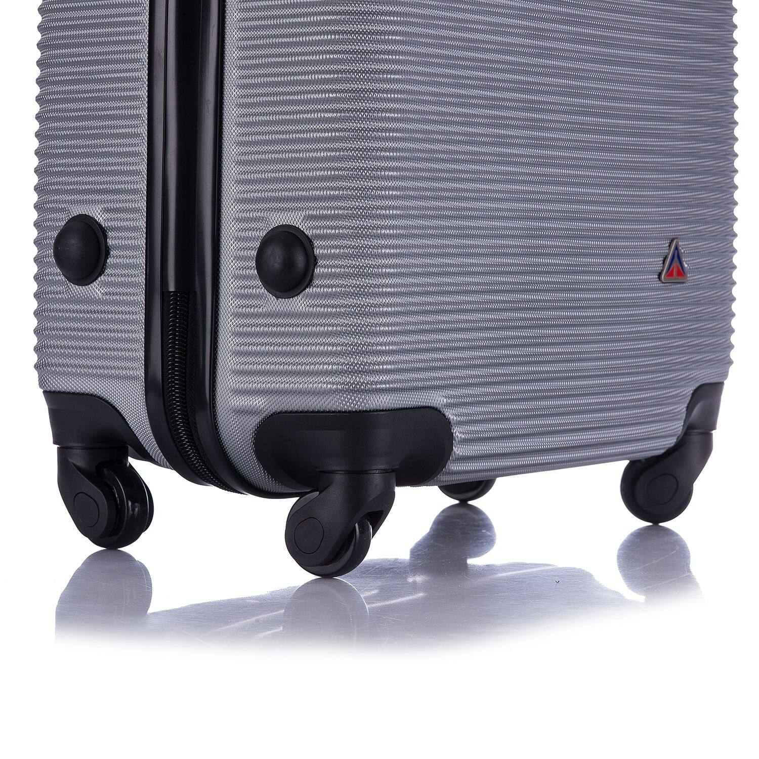 Alt View 4. InUSA - Royal lightweight hardside Spinner Luggage 32" - SILVER.