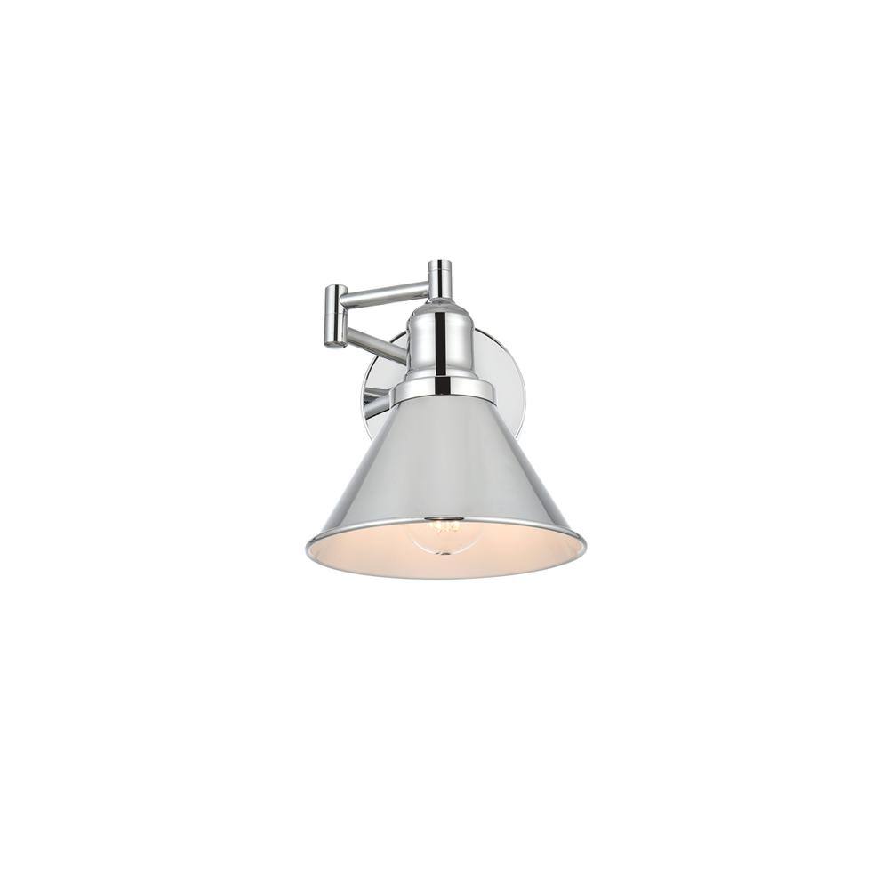 Alt View 3. Living District - Judson 1 light Chrome swing arm wall sconce - Chrome.