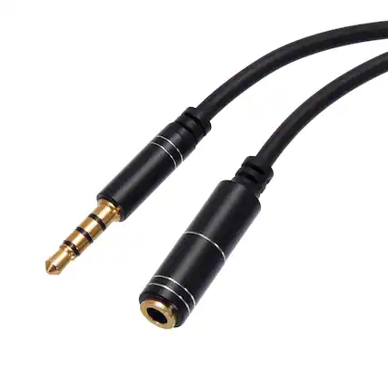 Front. Unique Bargains - 3.5mm Aux Extension Cable Male to Female Auxiliary Audio HiFi Headphone Cord 3.3ft for Phone Stereo Sound - Black.